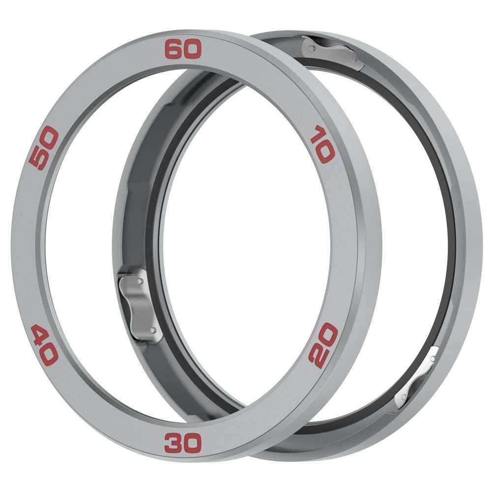 For Nothing CMF Watch Pro 2 Smart Watch Metal Bezel Number Ring Frame(Silver Red)