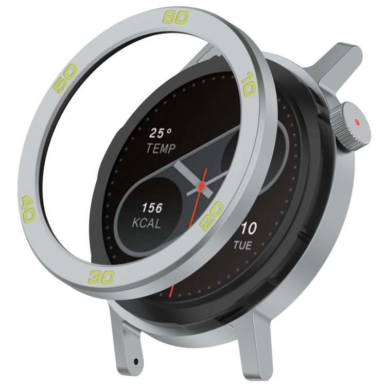 For Nothing CMF Watch Pro 2 Smart Watch Metal Bezel Number Ring Frame(Silver Green)
