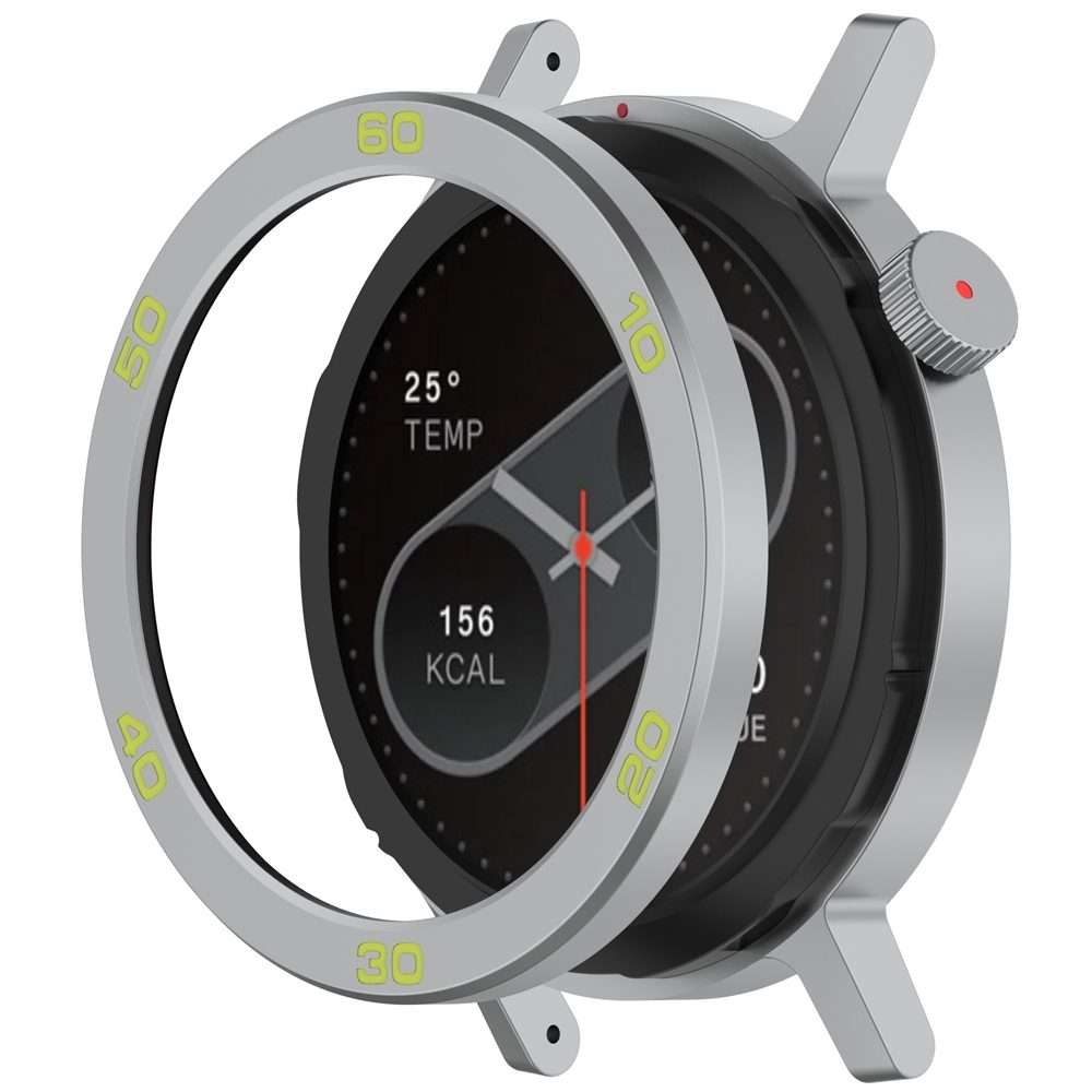 For Nothing CMF Watch Pro 2 Smart Watch Metal Bezel Number Ring Frame(Silver Green)