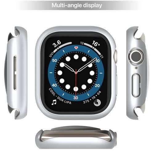 For Apple Watch Series 10 / 11 46mm PC Integrated Tempered Film Watch Case(Bright Silver)