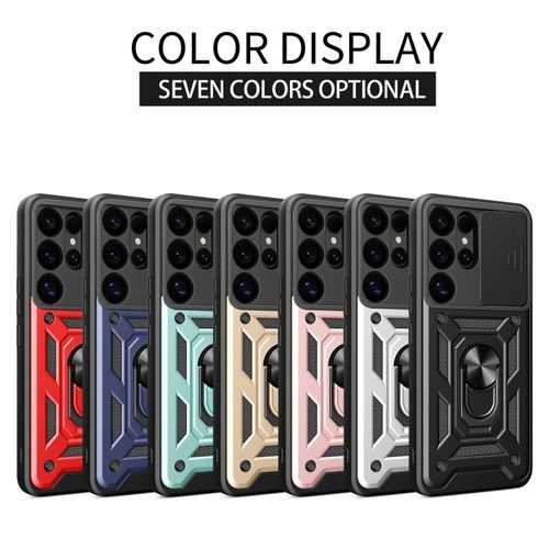 For Samsung Galaxy S25 Ultra 5G Sliding Camera Cover Design TPU+PC Phone Case(Black)