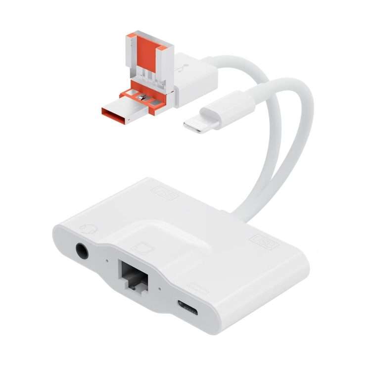 NK-1033TL Pro USB-C / Type-C, 8 Pin, USB to USB-C / Type-C, 2 x USB, RJ45, 3.5mm Multi ... (White)