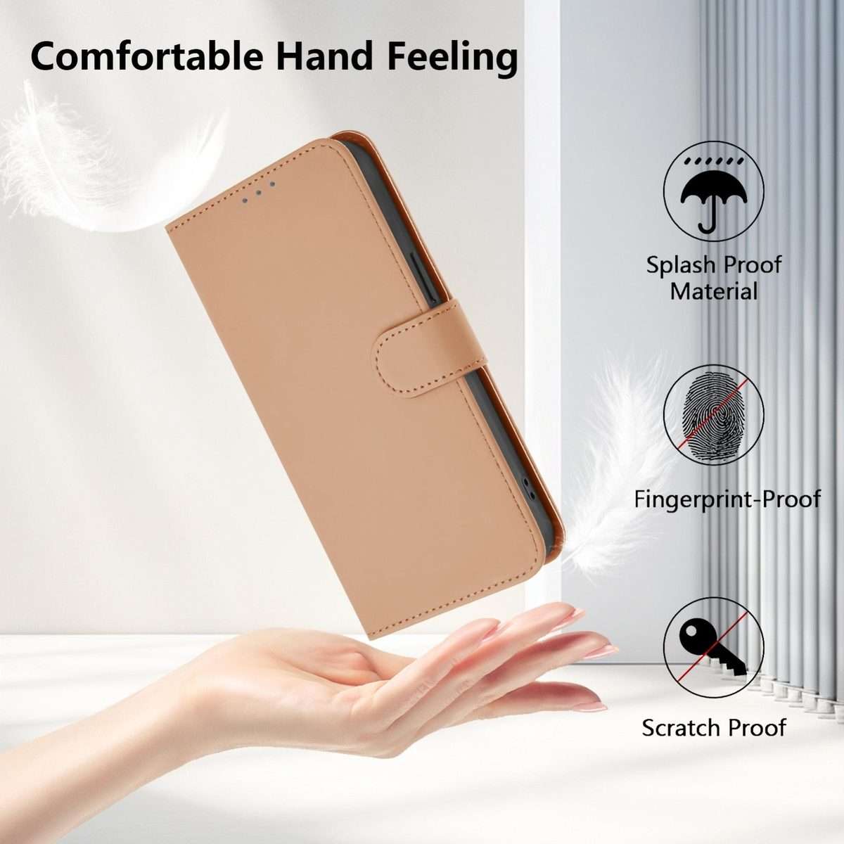 For Infinix Note Edge 5G Global Skin Feel Solid Color Leather Phone Case with Lanyard(Nude)