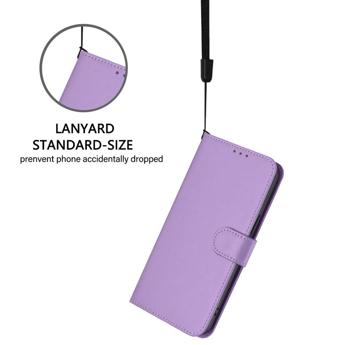 For Infinix Note Edge 5G Global Skin Feel Solid Color Leather Phone Case wit ... (Lavender Purple)