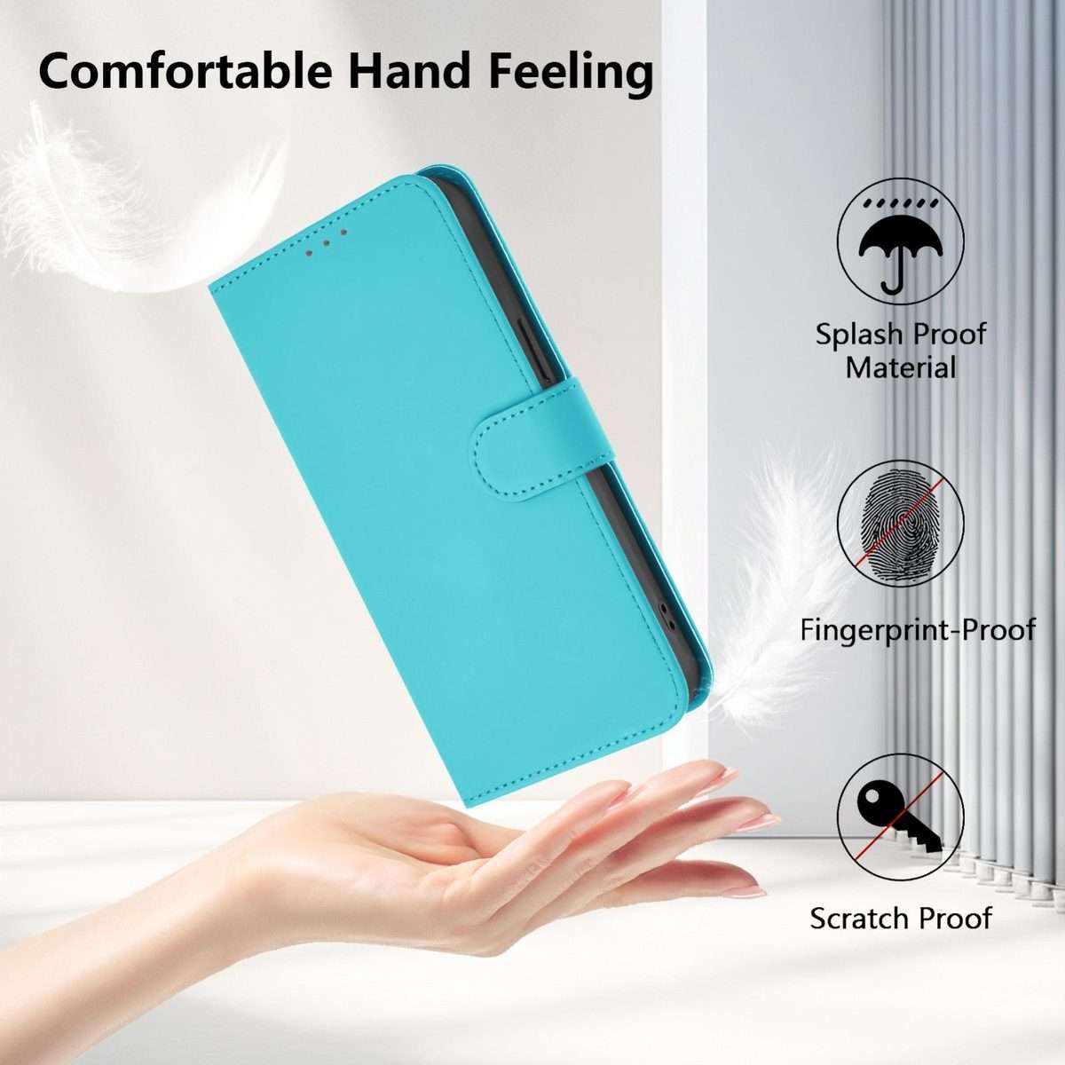 For Infinix Note Edge 5G Global Skin Feel Solid Color Leather Phone Case with Lanyard(Lake Blue)
