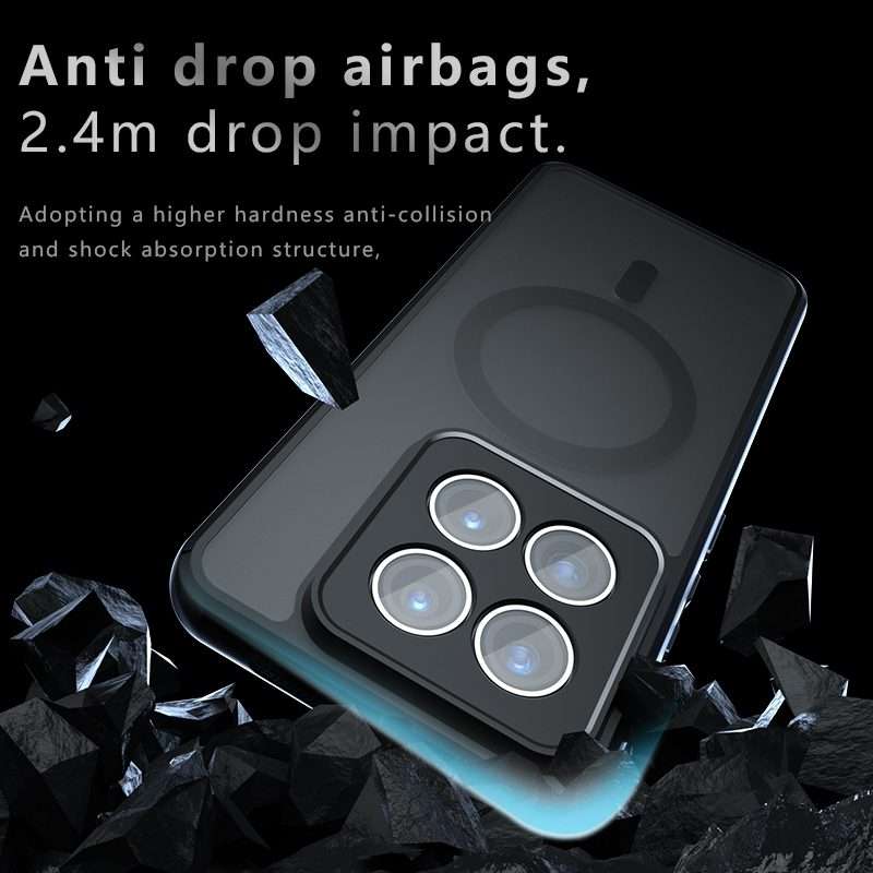 For Xiaomi 14 Pro Armor MagSafe PC Hybrid TPU Phone Case(Frosted Black)