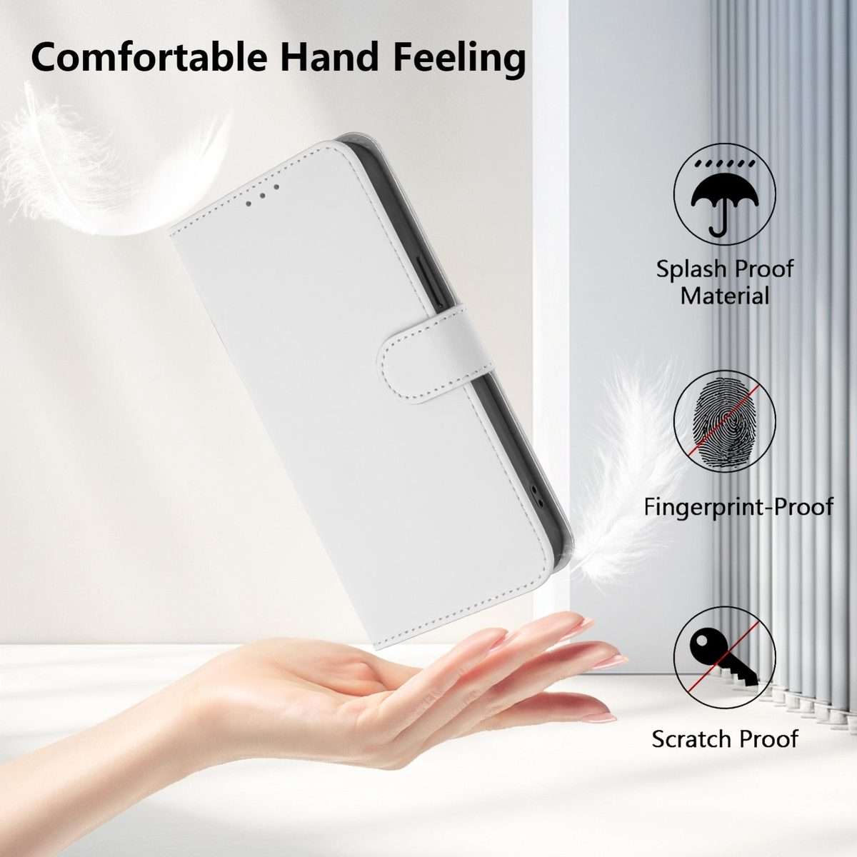 For Xiaomi 15 Ultra Skin Feel Solid Color Leather Phone Case with Lanyard(White)