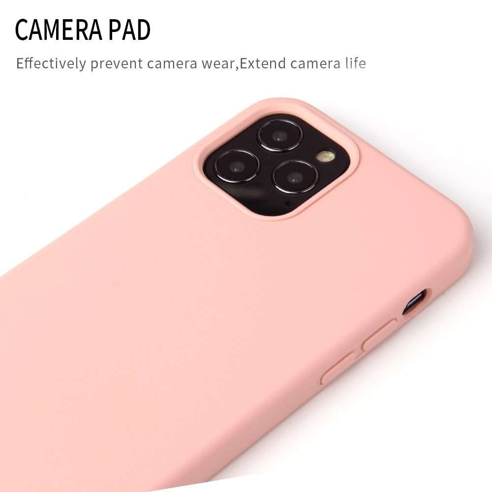 For iPhone 12 / 12 Pro Solid Color Liquid Silicone Shockproof Protective Case(White)