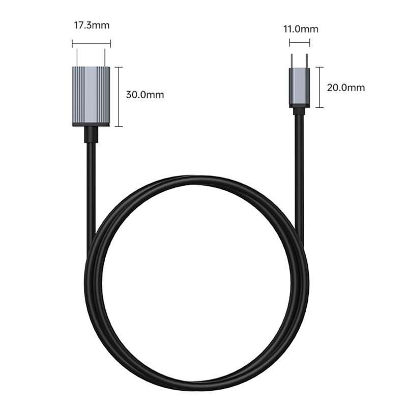 L17 USB-C / Type-C to HDMI Conversion Cable HD Same Screen Adapter Cable, Length:2m(Grey)