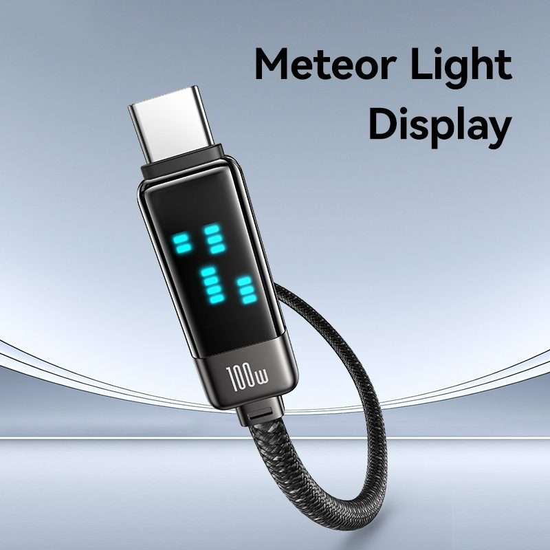 USAMS SJ744 100W USB-C / Type-C to USB-C / Type-C Zinc Alloy Fast Data Cable, Leng ... (Gun Color)