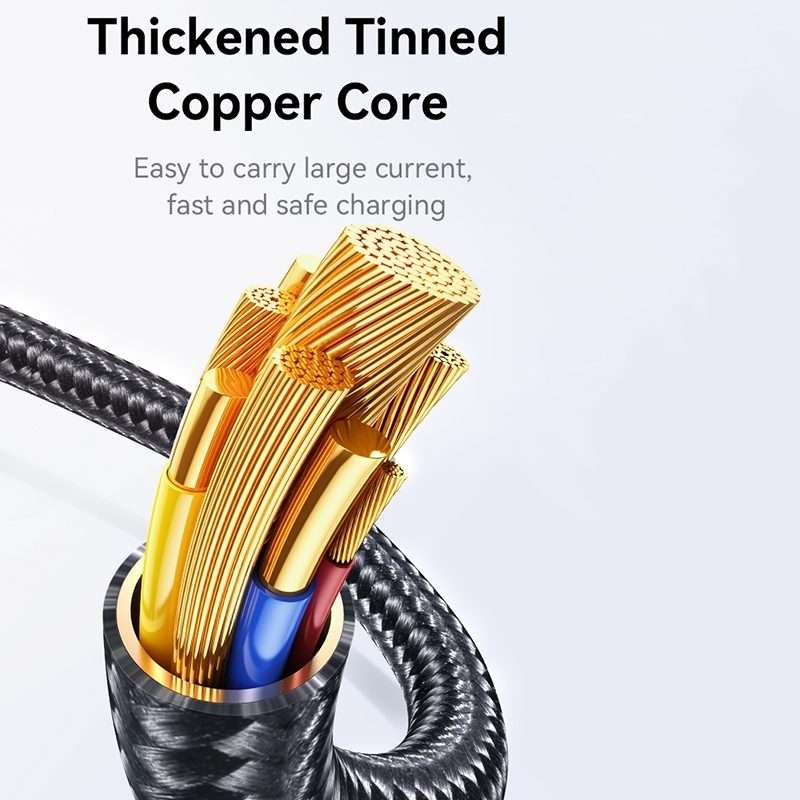 USAMS SJ744 100W USB-C / Type-C to USB-C / Type-C Zinc Alloy Fast Data Cable, Lengt ... (Titanium)