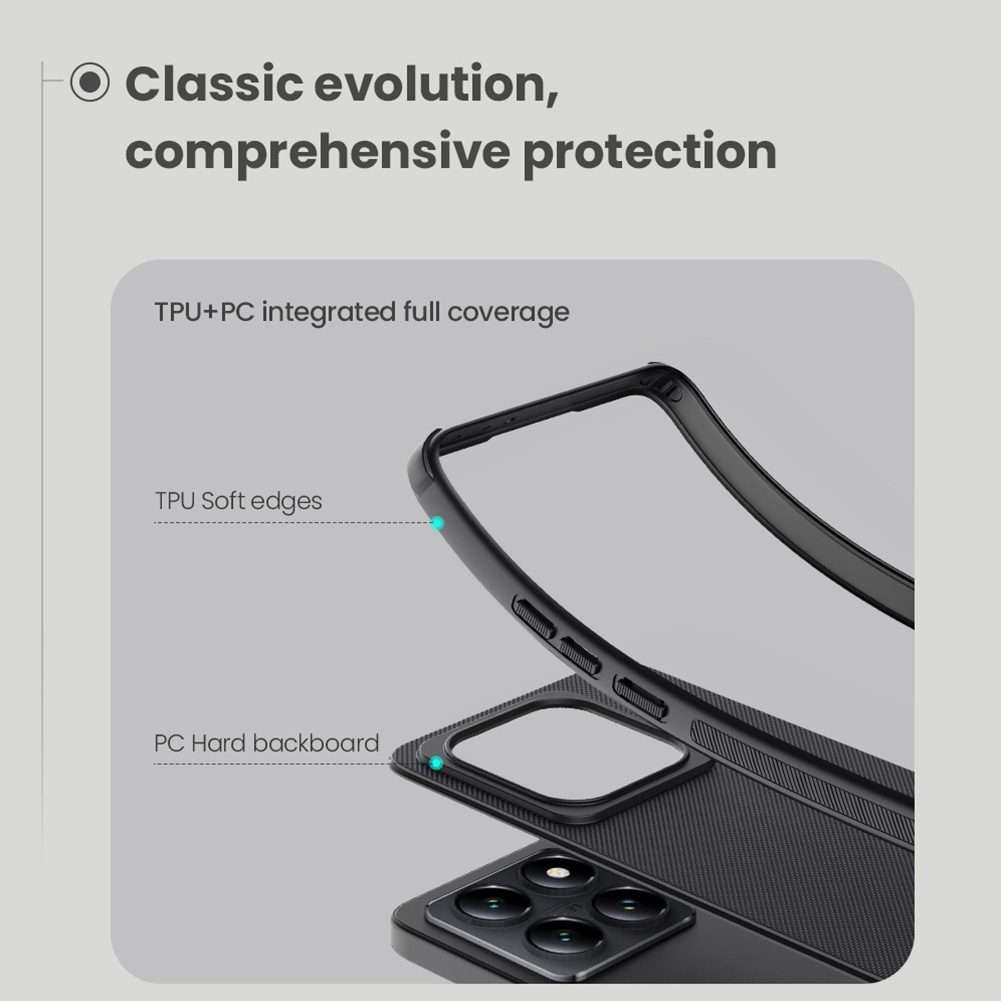 For Xiaomi 14T NILLKIN Frosted Shield Pro PC + TPU Phone Case(Black)