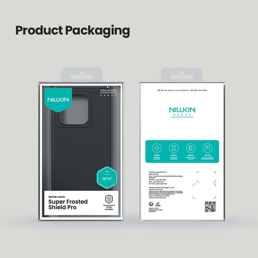 For Xiaomi 14T NILLKIN Frosted Shield Pro PC + TPU Phone Case(Black)