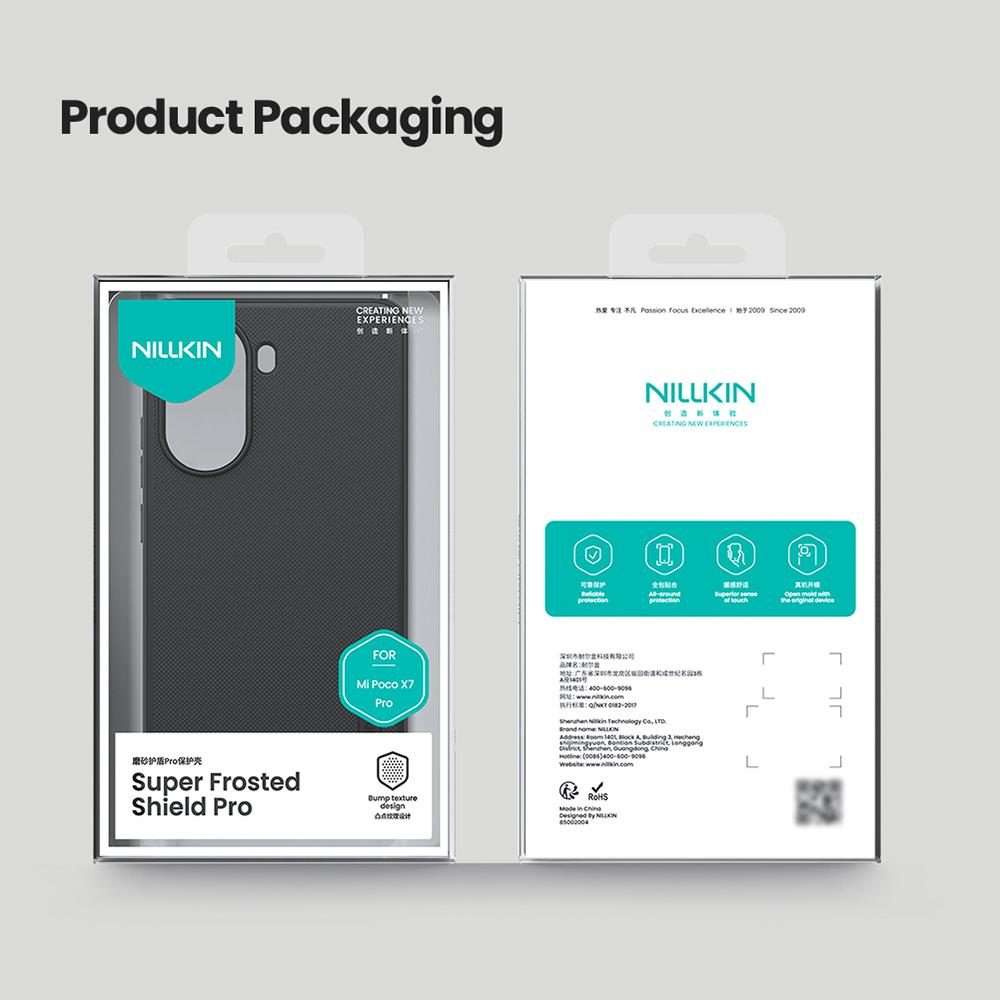 For Xiaomi Poco X7 Pro NILLKIN Frosted Shield Pro PC + TPU Phone Case(Black)