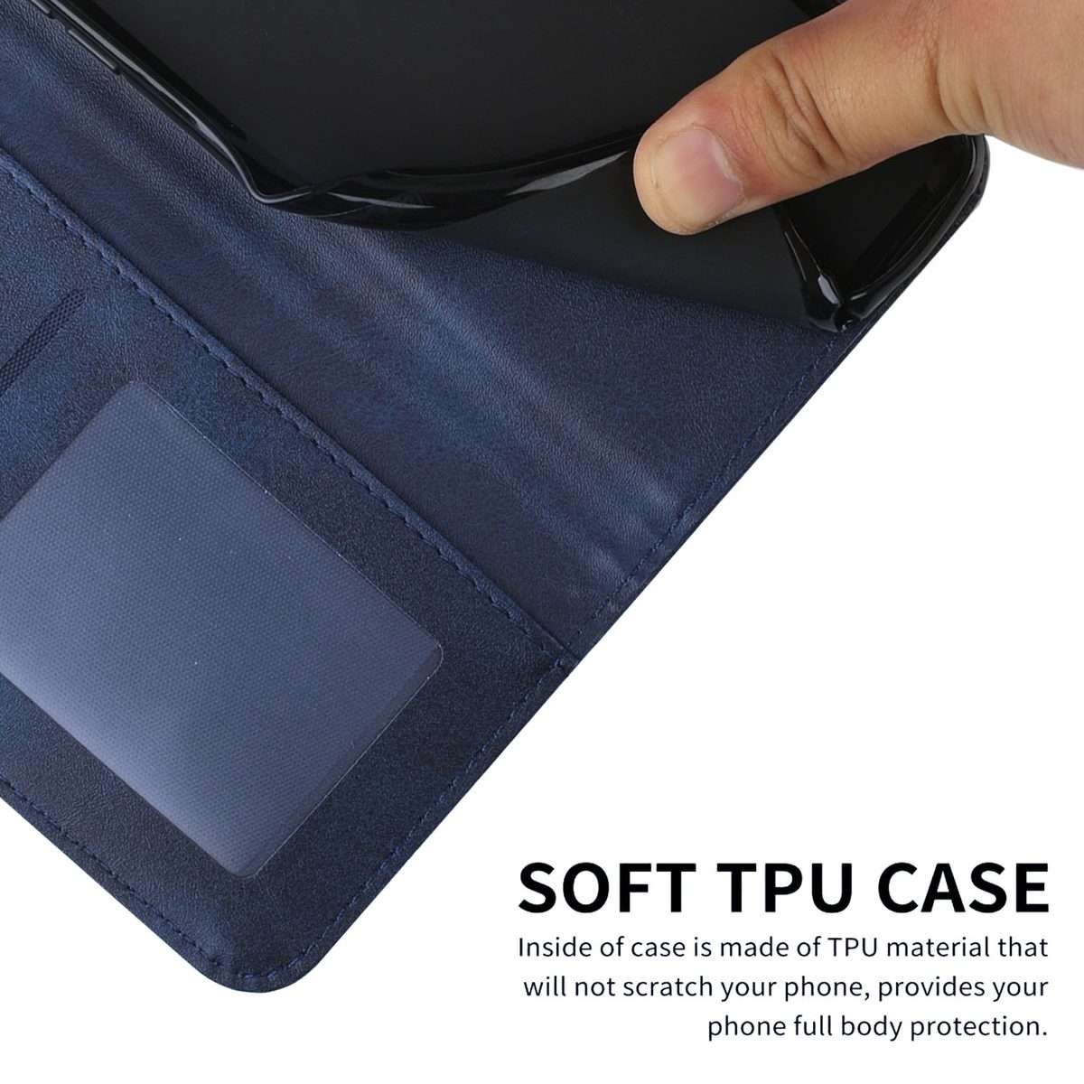 For Redmi Note 14 Pro 5G Global Stitching Calf Texture Buckle Leather Phone Case(Blue)