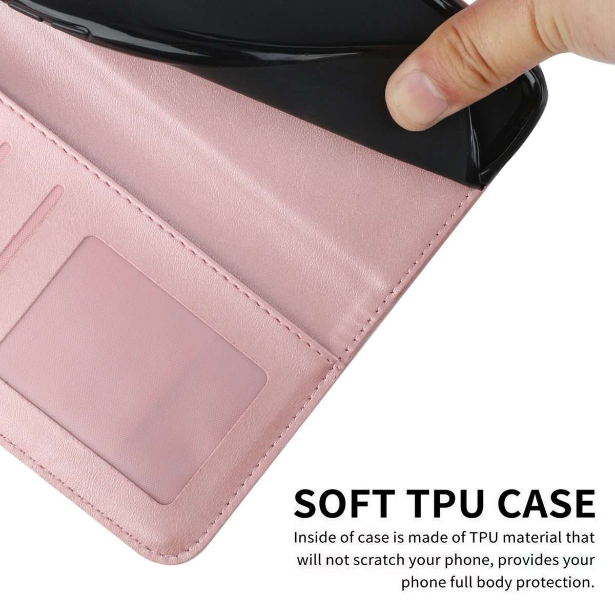 For Redmi Note 14 Pro 5G Global Stitching Calf Texture Buckle Leather Phone Case(Rose Gold)