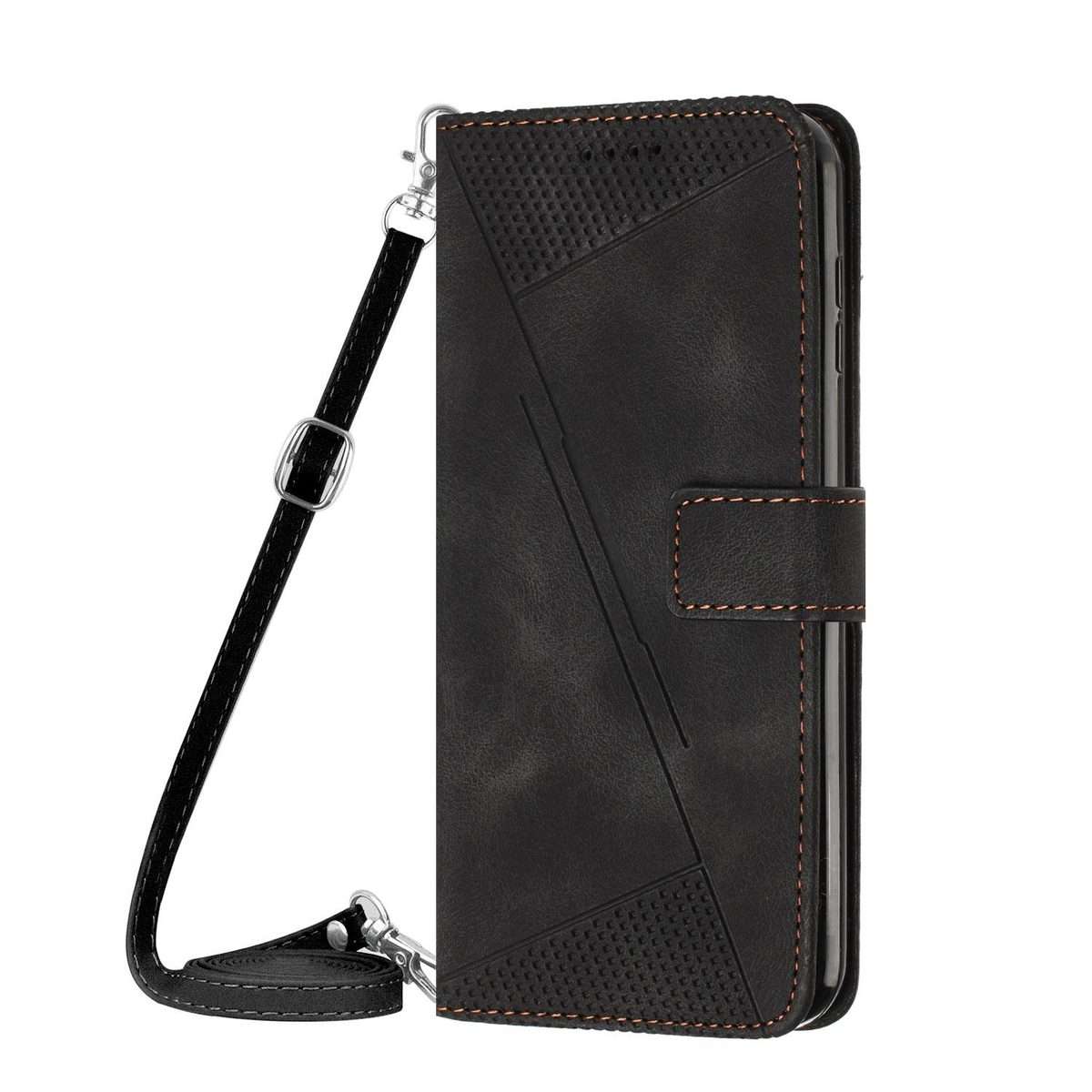 For Redmi K80 / K80 Pro Dream Triangle Leather Phone Case with Lanyard(Black)