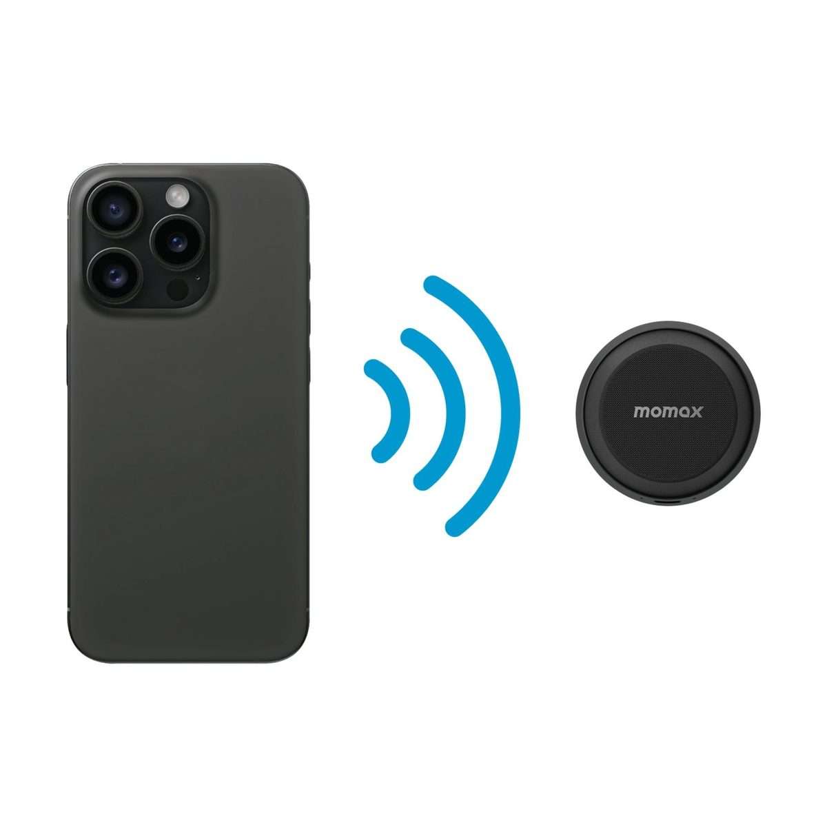 Momax 1-Vibe Go Magnetic Wireless Speaker(Black)