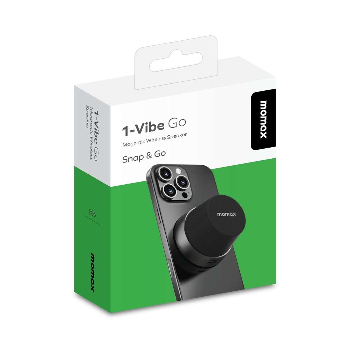 Momax 1-Vibe Go Magnetic Wireless Speaker(Black)