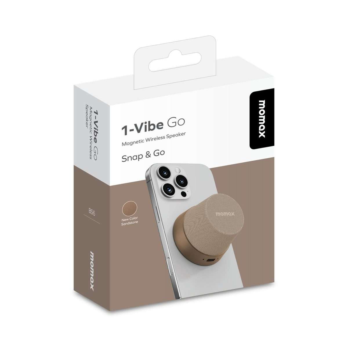 Momax 1-Vibe Go Magnetic Wireless Speaker(Gold)