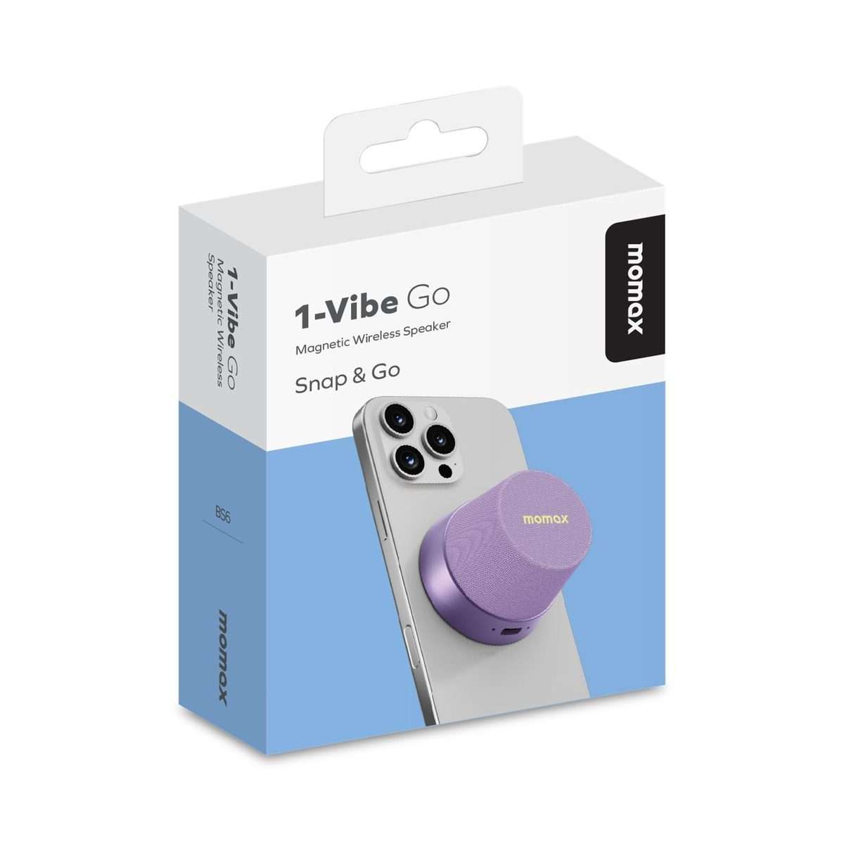 Momax 1-Vibe Go Magnetic Wireless Speaker(Purple)