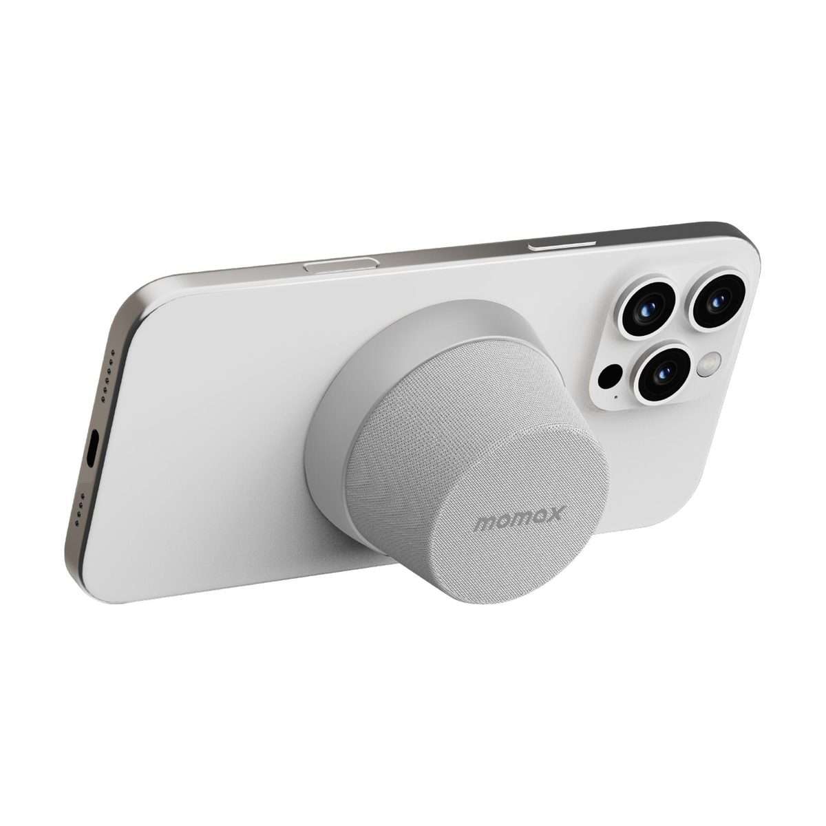 Momax 1-Vibe Go Magnetic Wireless Speaker(Silver)
