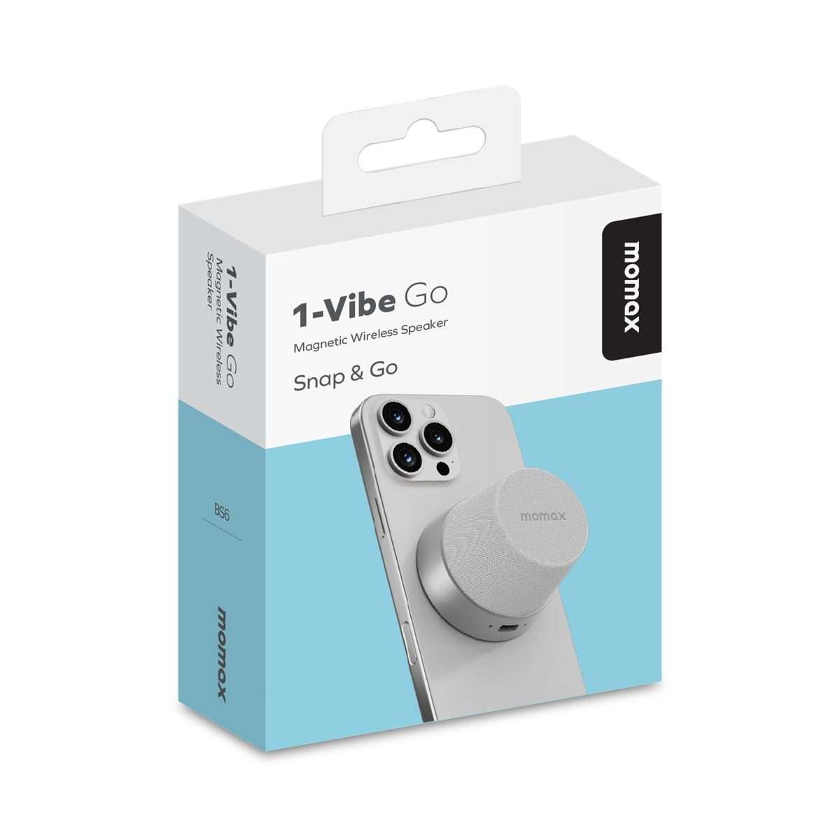 Momax 1-Vibe Go Magnetic Wireless Speaker(Silver)
