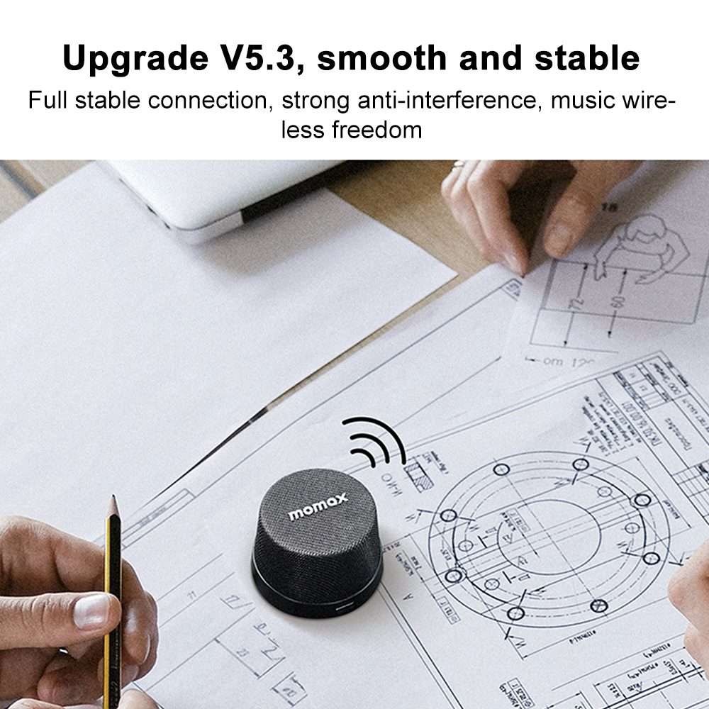 Momax 1-Vibe Go Magnetic Wireless Speaker(Silver)