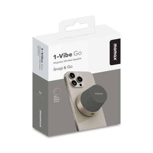 Momax 1-Vibe Go Magnetic Wireless Speaker(Titanium Gold)