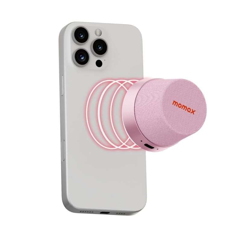 Momax 1-Vibe Go Magnetic Wireless Speaker(Pink)