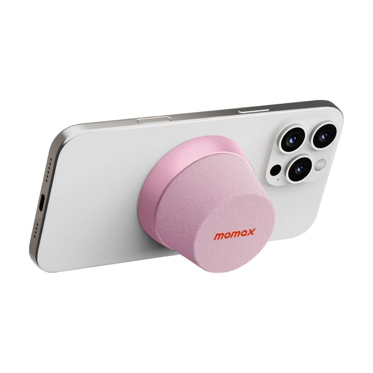 Momax 1-Vibe Go Magnetic Wireless Speaker(Pink)
