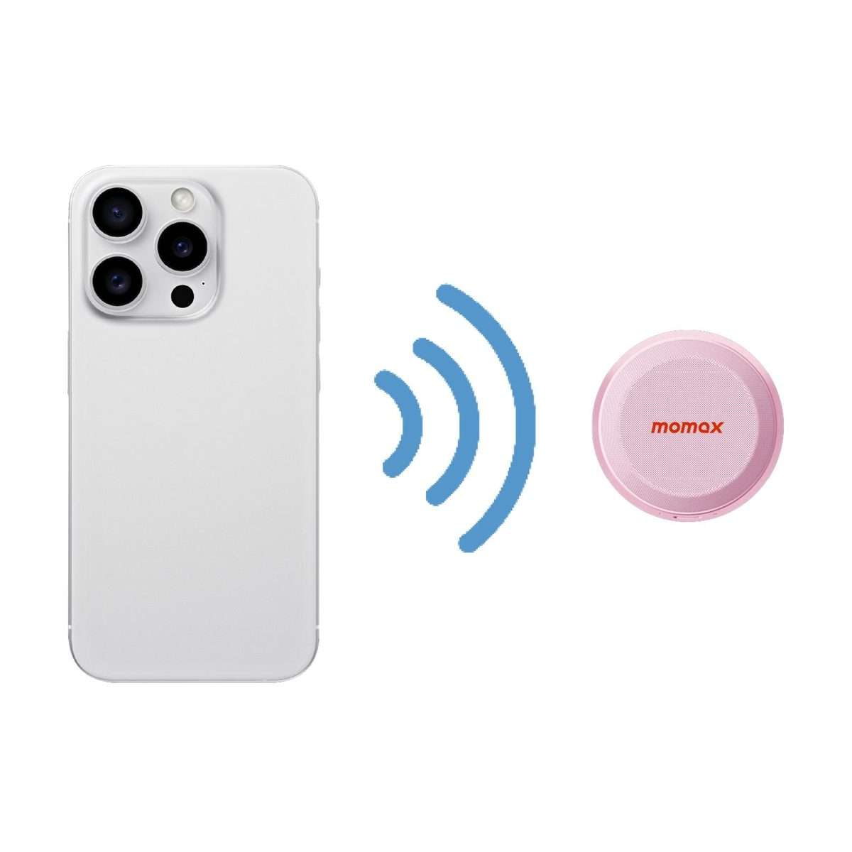 Momax 1-Vibe Go Magnetic Wireless Speaker(Pink)