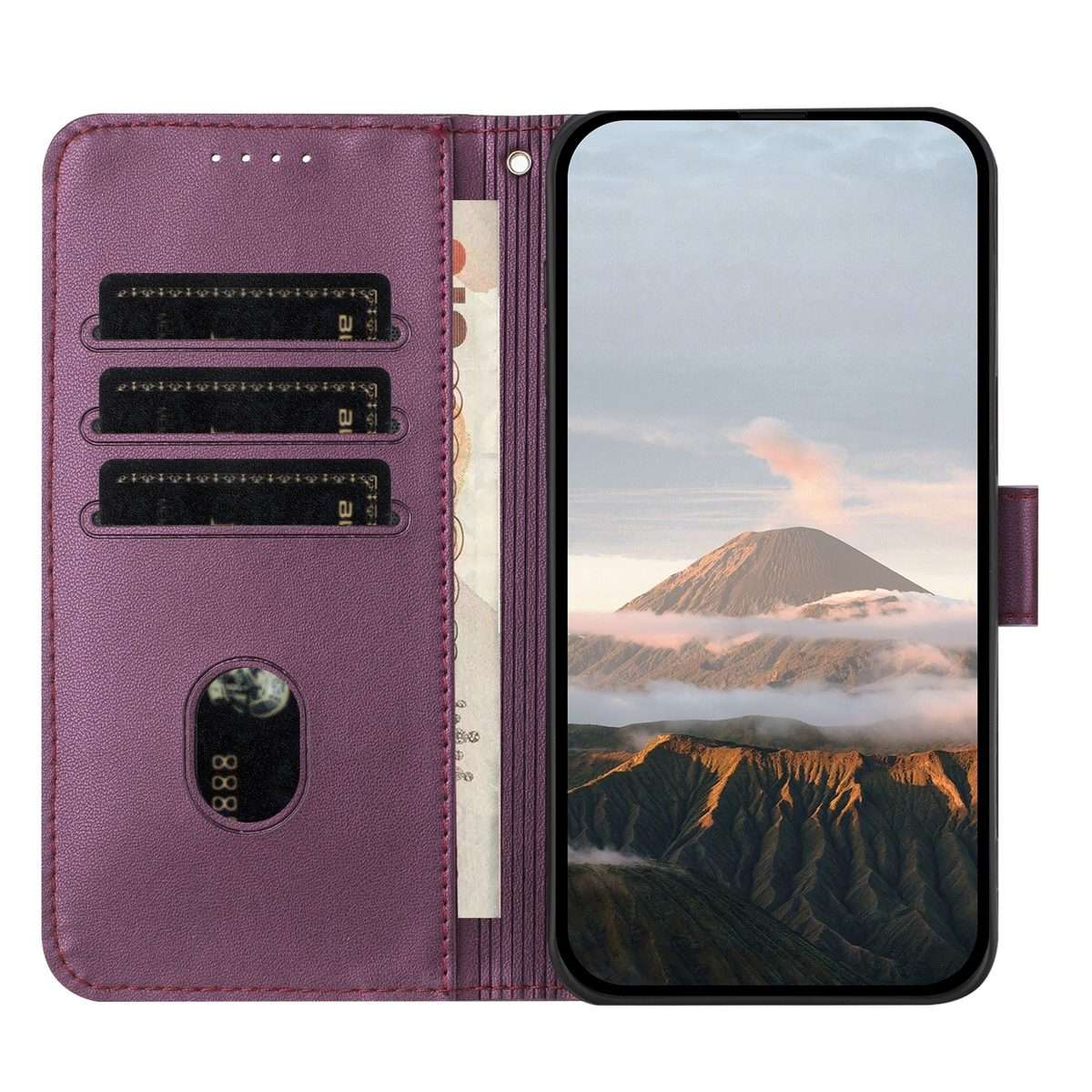 For Redmi Note 14 Pro+ 5G Triangle Pattern Buckle Clasp Leather Phone Case(Dark Purple)