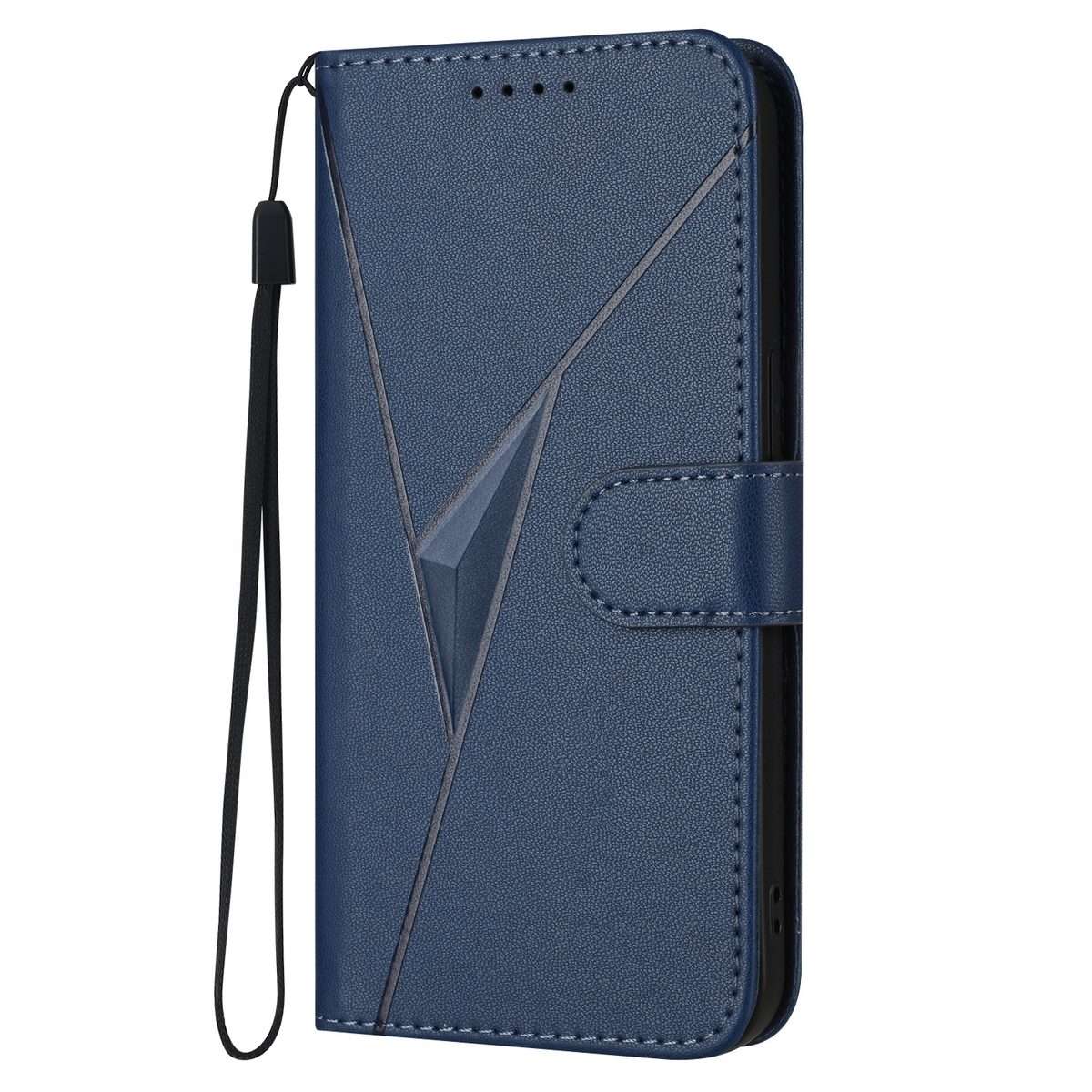 For Redmi Note 14 Pro+ 5G Triangle Pattern Buckle Clasp Leather Phone Case(Royal Blue)