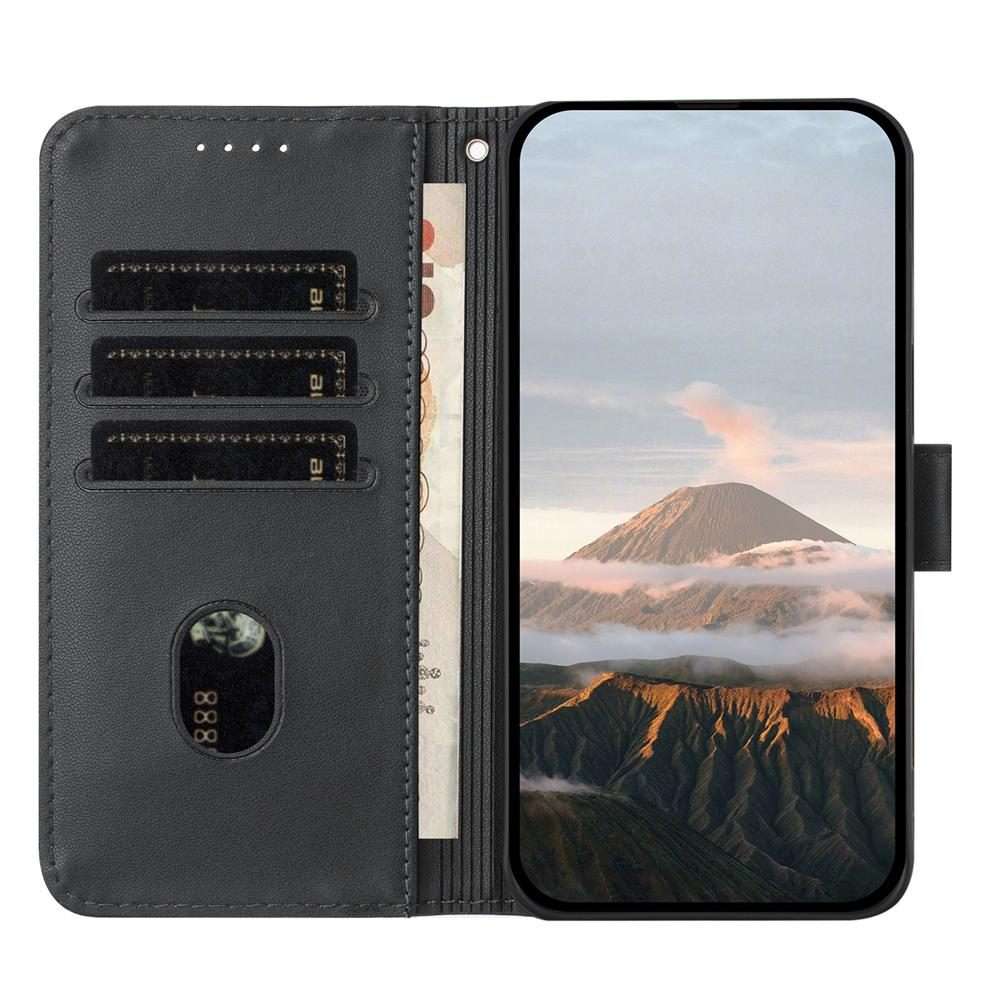 For Redmi Note 14 Pro 4G Triangle Pattern Buckle Clasp Leather Phone Case(Black)