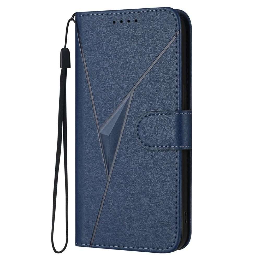 For Redmi Note 14 Pro 4G Triangle Pattern Buckle Clasp Leather Phone Case(Royal Blue)