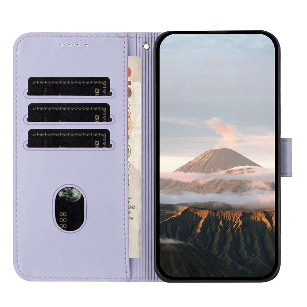 For Redmi Note 14 Pro 4G Triangle Pattern Buckle Clasp Leather Phone Case(Light Purple)