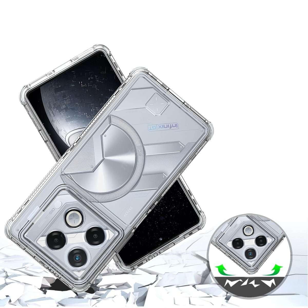 For Infinix GT 20 Pro / Note 40 4G Acrylic Transparent Phone Case