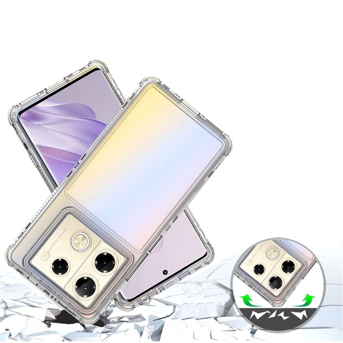 For Infinix Note 40 Pro Acrylic Transparent Phone Case