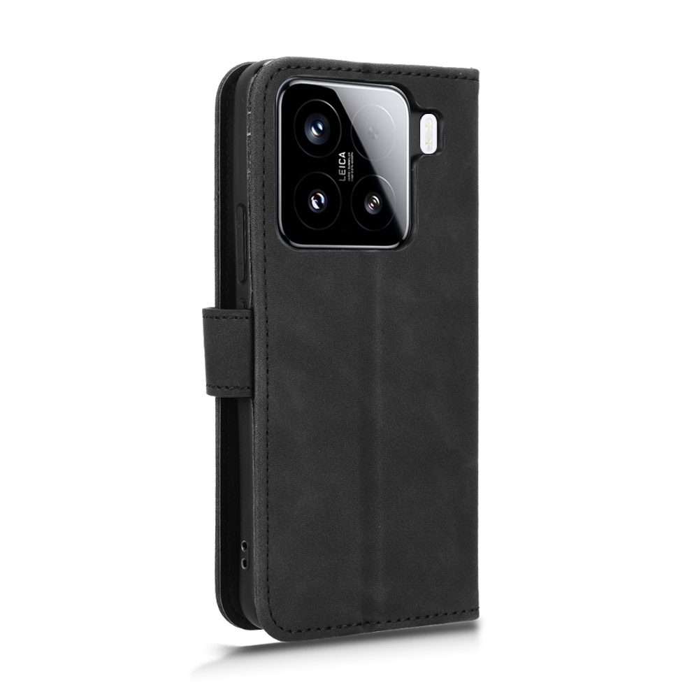 For Xiaomi 15 Pro Skin Feel Magnetic Flip Leather Phone Case(Black)