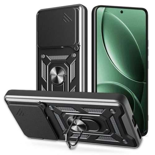 For Redmi K80 5G Sliding Camera Cover Design TPU+PC Phone Case(Black)