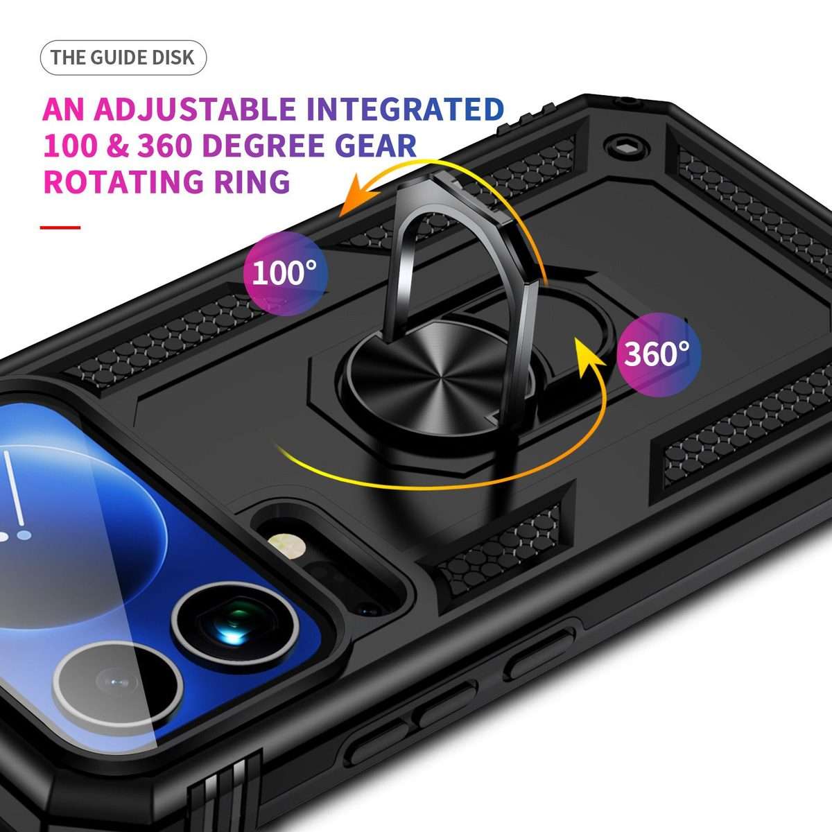 For Xiaomi 17 Pro Max Shockproof TPU + PC Phone Case with Holder(Black)