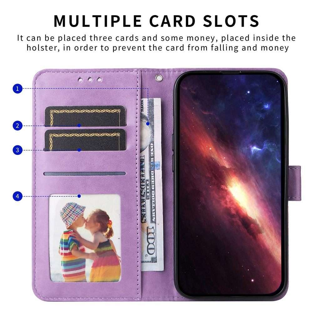 For Tecno Spark 40 5G / Spark Go 5G 2025 Embossed Sunflower Leather Phone Case(Purple)