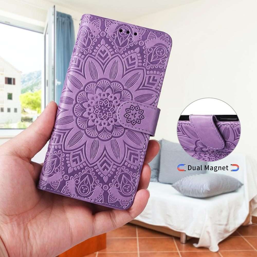 For Tecno Spark 40 5G / Spark Go 5G 2025 Embossed Sunflower Leather Phone Case(Purple)