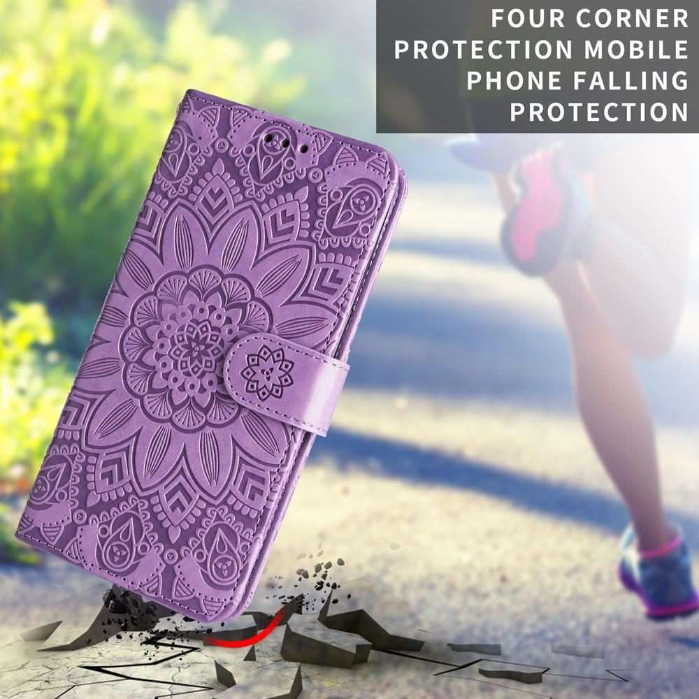 For Tecno Spark 40 5G / Spark Go 5G 2025 Embossed Sunflower Leather Phone Case(Purple)