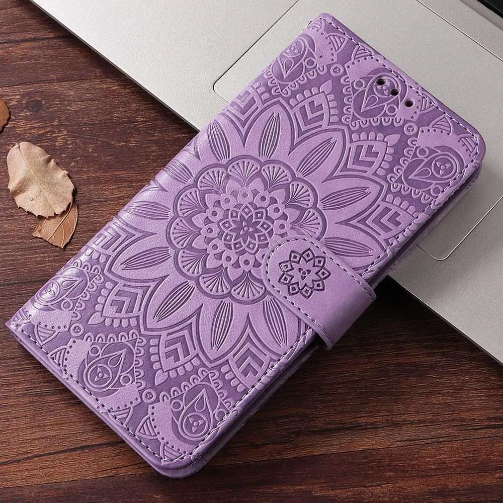 For Tecno Spark 40 5G / Spark Go 5G 2025 Embossed Sunflower Leather Phone Case(Purple)