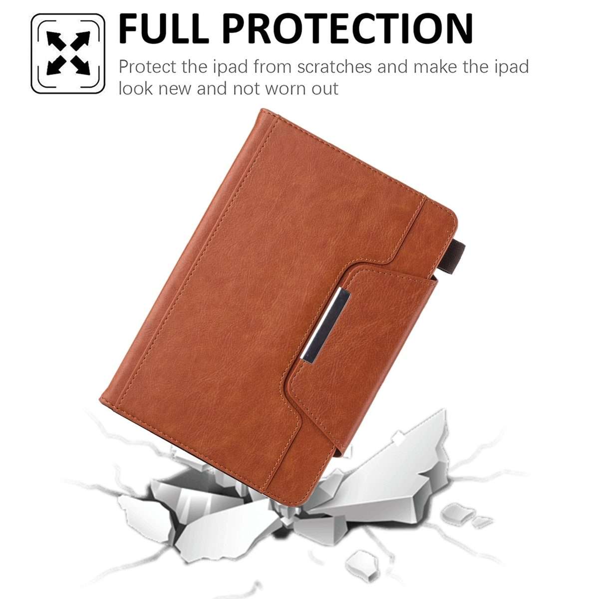 For iPad mini 6 / mini 2024 Hardware Buckle Smart Leather Tablet Case(Brown)