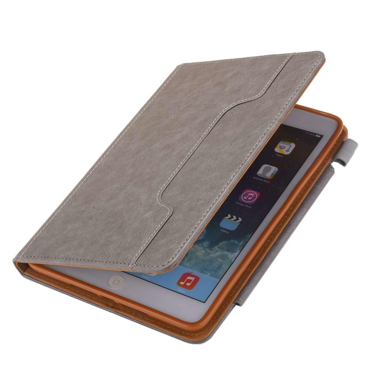 For iPad mini 6 / mini 2024 Hardware Buckle Smart Leather Tablet Case(Grey)