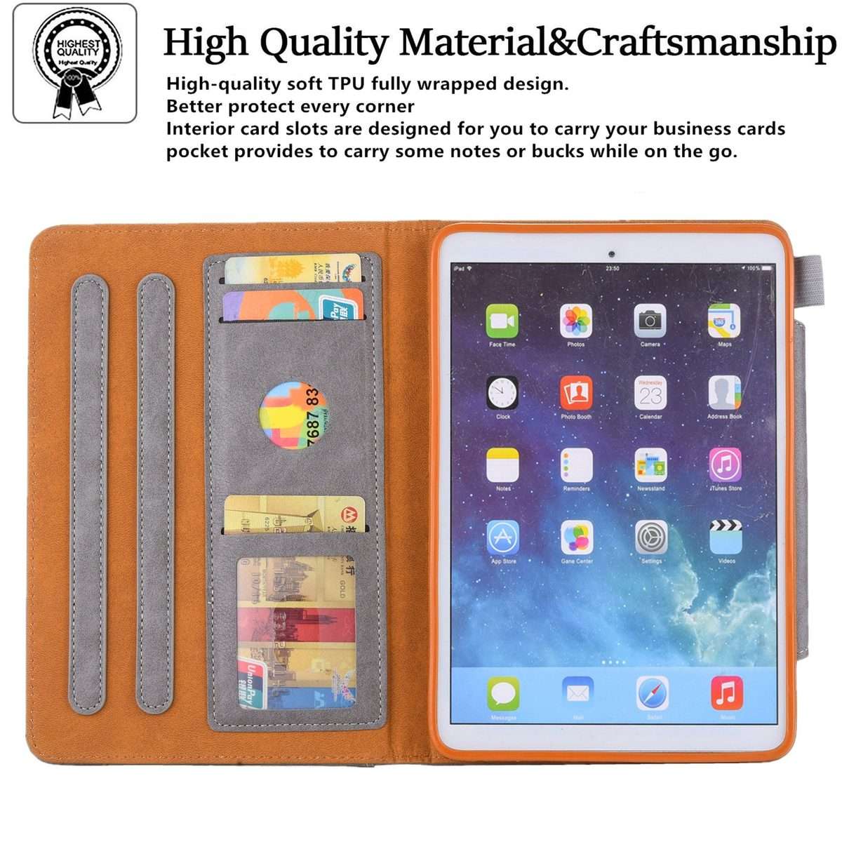 For iPad mini 6 / mini 2024 Hardware Buckle Smart Leather Tablet Case(Grey)