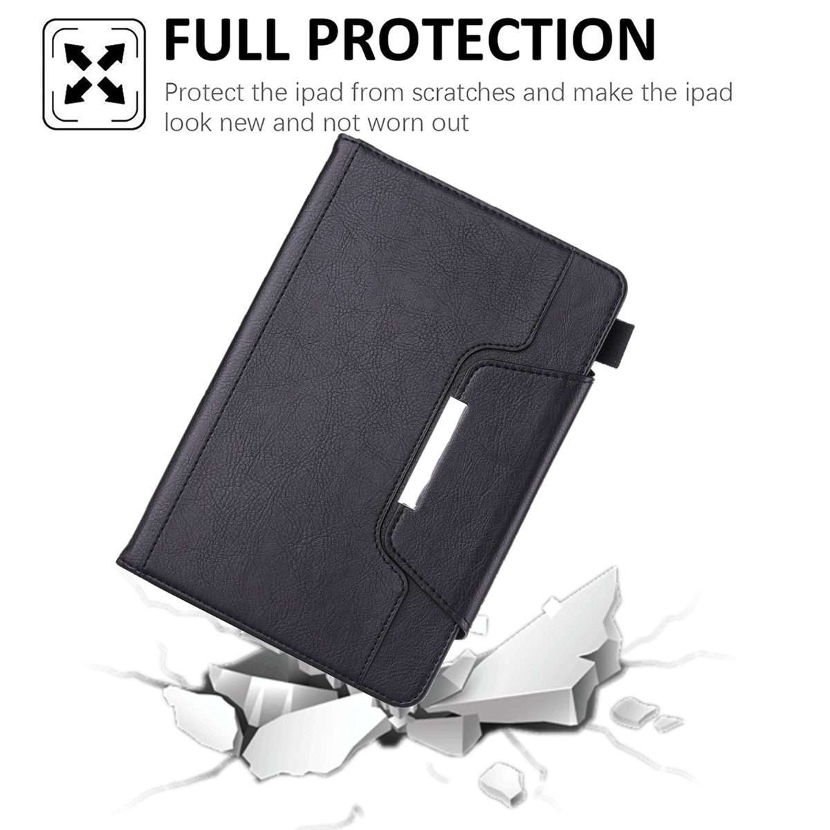 For iPad mini 6 / mini 2024 Hardware Buckle Smart Leather Tablet Case(Black)